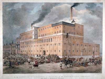 Brasserie de Westminster Ale et Porter sur Horseferry Road, Londres, vers 1840 - C Warren