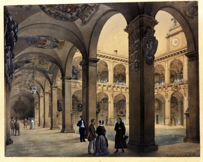Université de BOLOGNE : Archiginnasium "Les Arcades Inférieures" - Calisto & Tomaselli Contardo (1827 57) Zanotti Cavazzoni