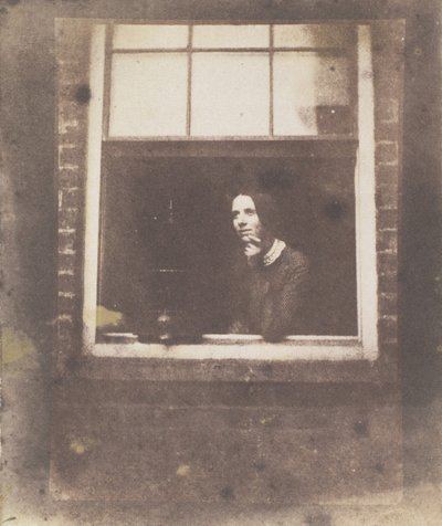 Dame à la fenêtre ouverte avec cage à oiseaux - Calvert Jones