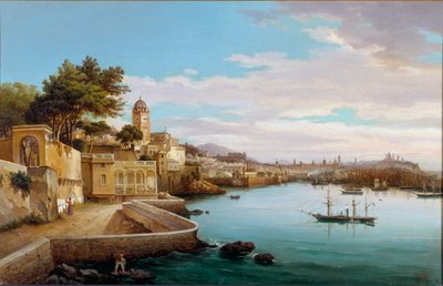 Vue du port de Gênes - Cambiaso
