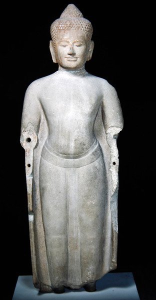 Bouddha dans le style post-Bayon, de Preah Khan au Cambodge, fin XIIIe - XIVe siècle - Cambodian Cambodian