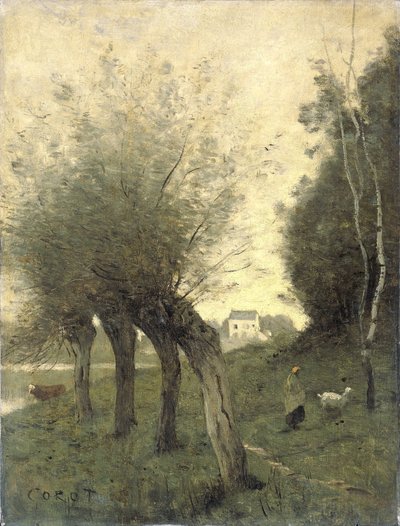 Paysage avec saules têtards - Camille Corot