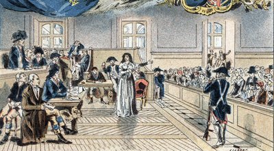 Marie-Antoinette, reine de France, devant les juges à son procès le 14 octobre 1793. - Camille Gilbert