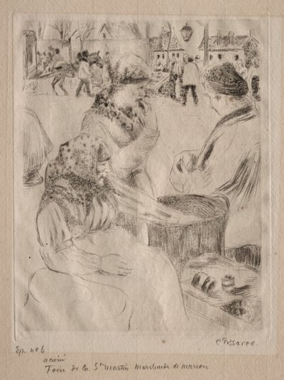 Vendeur de marrons - Camille Jacob Pissarro