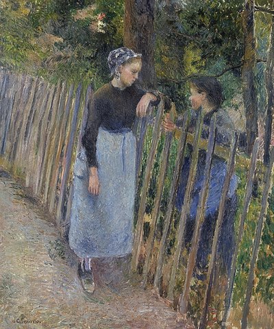 La Conversation - Camille Jacob Pissarro