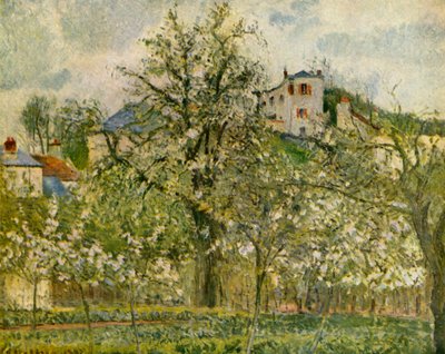 Jardin-potager avec arbres fruitiers en fleurs, 1877 - Camille Jacob Pissarro