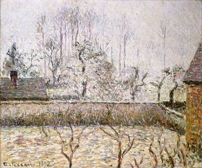 Paysage, givre et brume, Eragny - Camille Jacob Pissarro