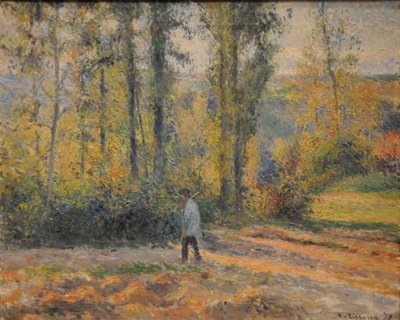 Paysage avec un chasseur, Pontoise - Camille Jacob Pissarro