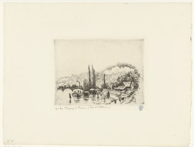 Paysage près de Rouen (Paysage à Rouen) - Camille Jacob Pissarro