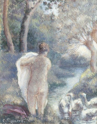 Nu avec des cygnes, c.1895 - Camille Jacob Pissarro