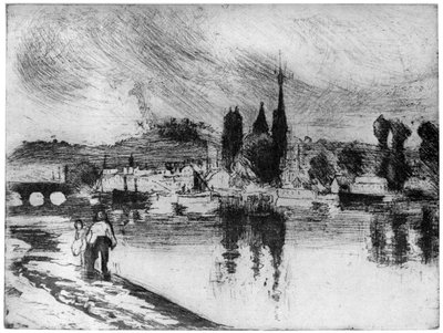 Rouen, Cours la Reine, vers 1850-1900 - Camille Jacob Pissarro