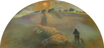Berger et moutons - Camille Jacob Pissarro
