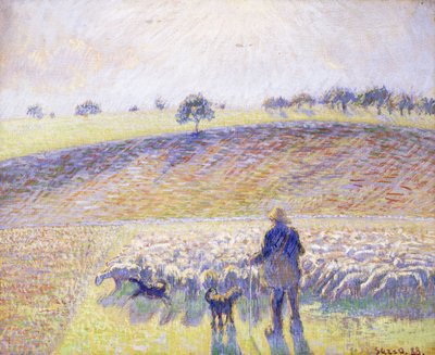 Berger avec des moutons, 1888 - Camille Jacob Pissarro