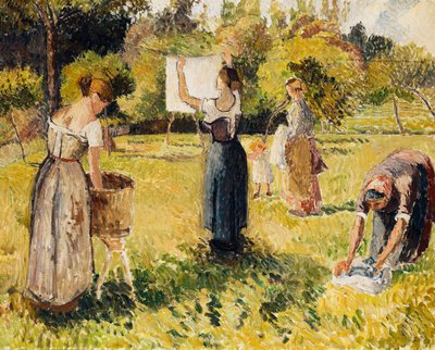Étude de laveuses à Eragny - Camille Jacob Pissarro