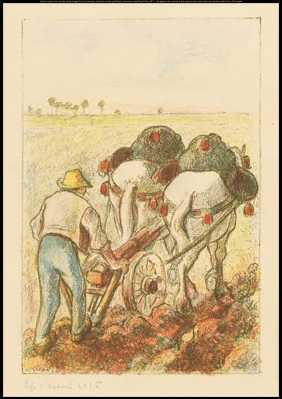 La charrue, frontispice pour "Les Temps Nouveaux", 1901 - Camille Jacob Pissarro
