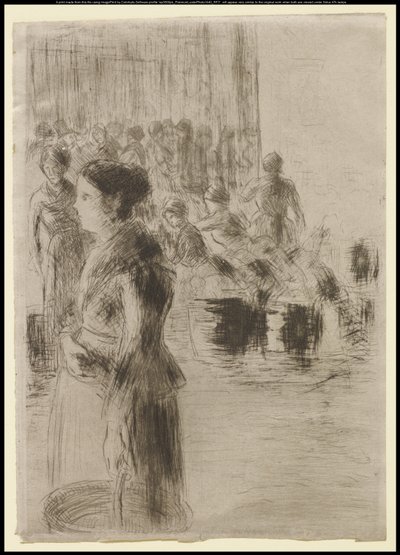 La Servante faisant le marché - Camille Jacob Pissarro