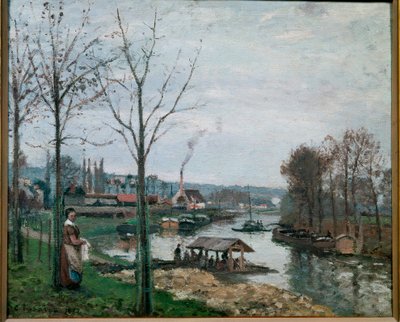 La Laverie à Port Marly - Camille Jacob Pissarro
