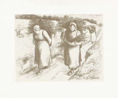 Femmes portant des fagots - Camille Jacob Pissarro