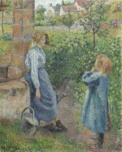Femme et enfant au puits, 1882 - Camille Jacob Pissarro