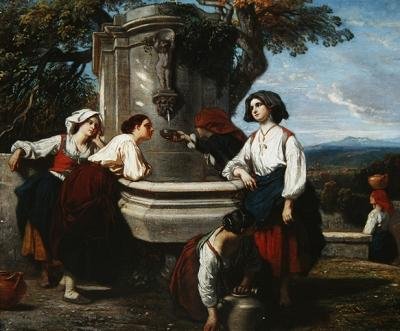 Femmes ossaloises à la fontaine, vers 1845 - Camille Joseph Etienne Roqueplan