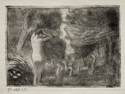 Les baigneurs et les oies - Camille Pissarro