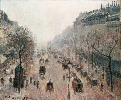 Boulevard Montmartre par un matin brumeux et ensoleillé, 1897 - Camille Jacob Pissarro
