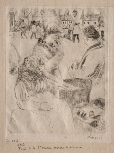 Vendeur de marrons - Camille Pissarro