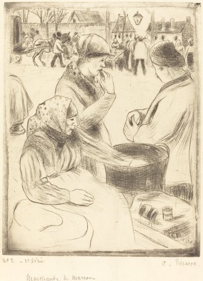 Marchands de marrons, 1878 - Camille Pissarro