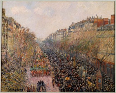 Jour de Mardi Gras sur le Boulevard Montmartre à Paris en 1897 - Camille Jacob Pissarro