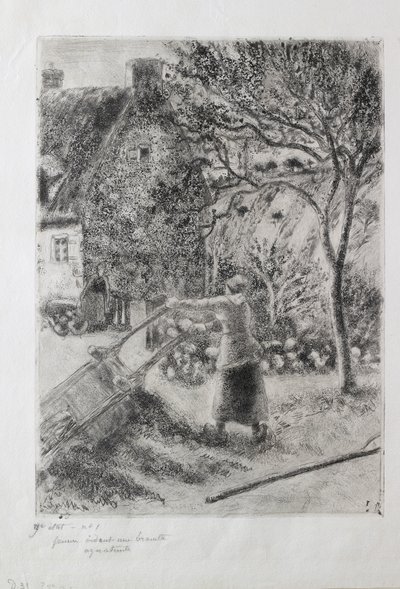 Femme vidant une brouette, 1880 - Camille Pissarro