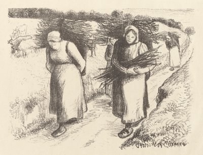 Porteurs de bois de chauffage - Camille Pissarro