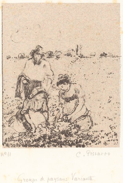 Groupe de paysans, vers 1899 - Camille Pissarro