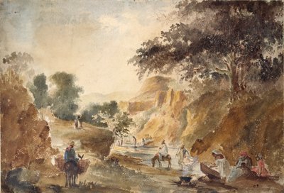 Paysage avec figures près d