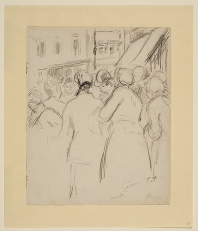 Marché à Gisors - Camille Jacob Pissarro