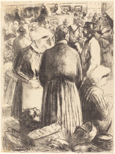 Marché à Pontoise, vers 1895 - Camille Pissarro