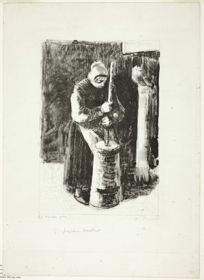 Paysanne barattant du lait - Camille Pissarro