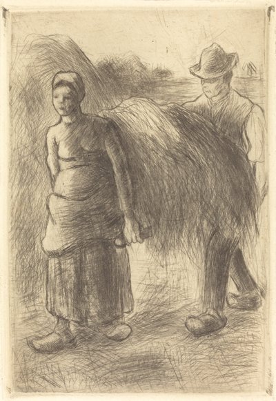 Paysans portant du foin, 1900 - Camille Pissarro