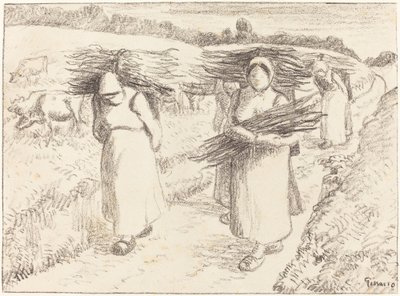 Paysannes portant des fagots - Camille Pissarro