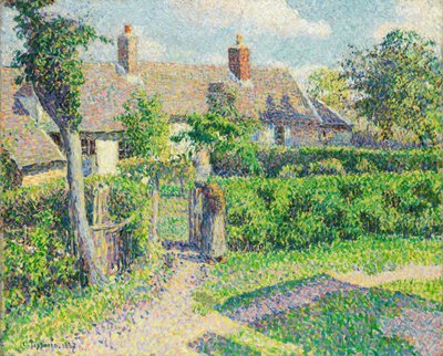 Maisons de paysans, Éragny, 1887 - Camille Jacob Pissarro