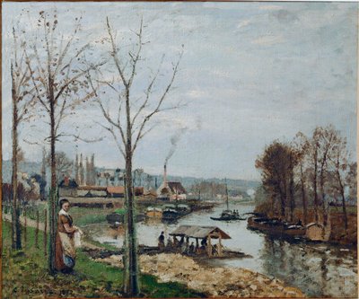 Port-Marly, le lavoir (huile sur toile) - Camille Pissarro