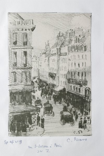 Rue Saint-Lazare, Paris - Camille Pissarro