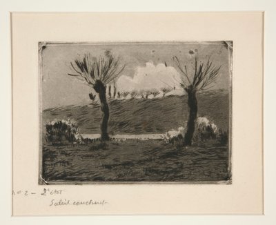 Soleil couchant - Camille Pissarro