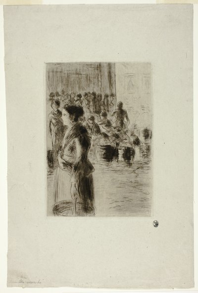 La bonne faisant des courses - Camille Pissarro
