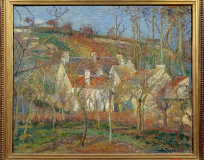 Les toits rouges, coin du village, hiver - Camille Pissarro
