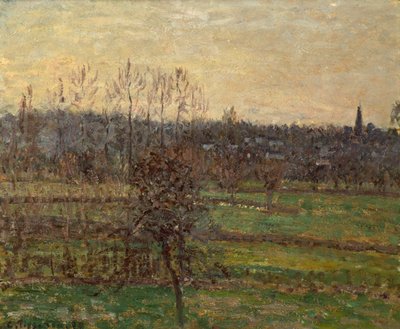 Vue de Bazincourt, hiver - Camille Pissarro