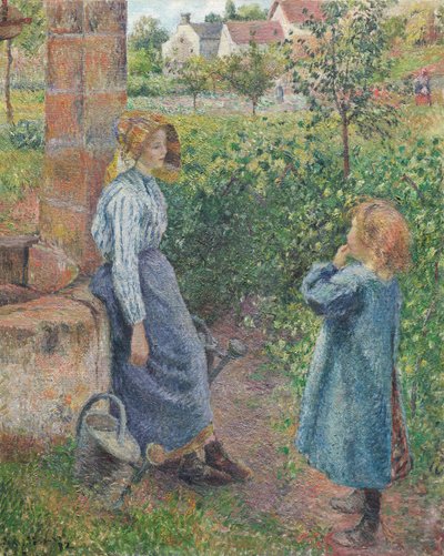 Femme et enfant au puits, 1882 - Camille Pissarro