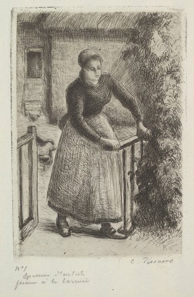 Femme à la porte, 1889 - Camille Jacob Pissarro