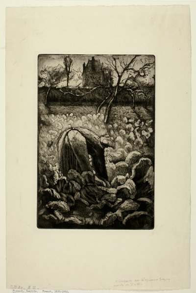 Femme dans le jardin potager - Camille Pissarro