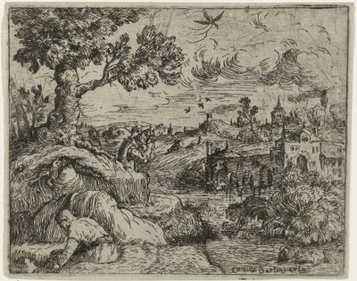 Paysage avec ciel nuageux - Camillo Berlinghieri