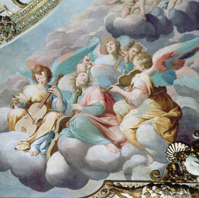 Détail des musiciens anges de la voûte du chœur - Camillo Procaccini